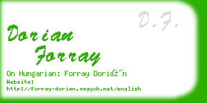 dorian forray business card